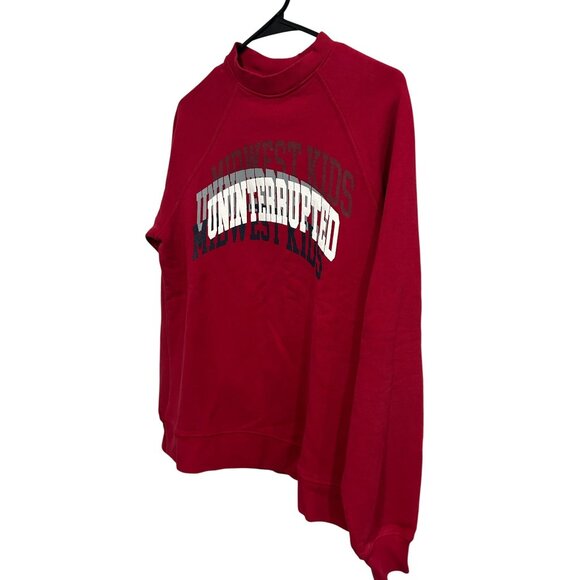 Midwest Kids Uninterrupted NEW Red Pullover Crewneck Sweatshirt Mens Size Medium - Picture 3 of 9